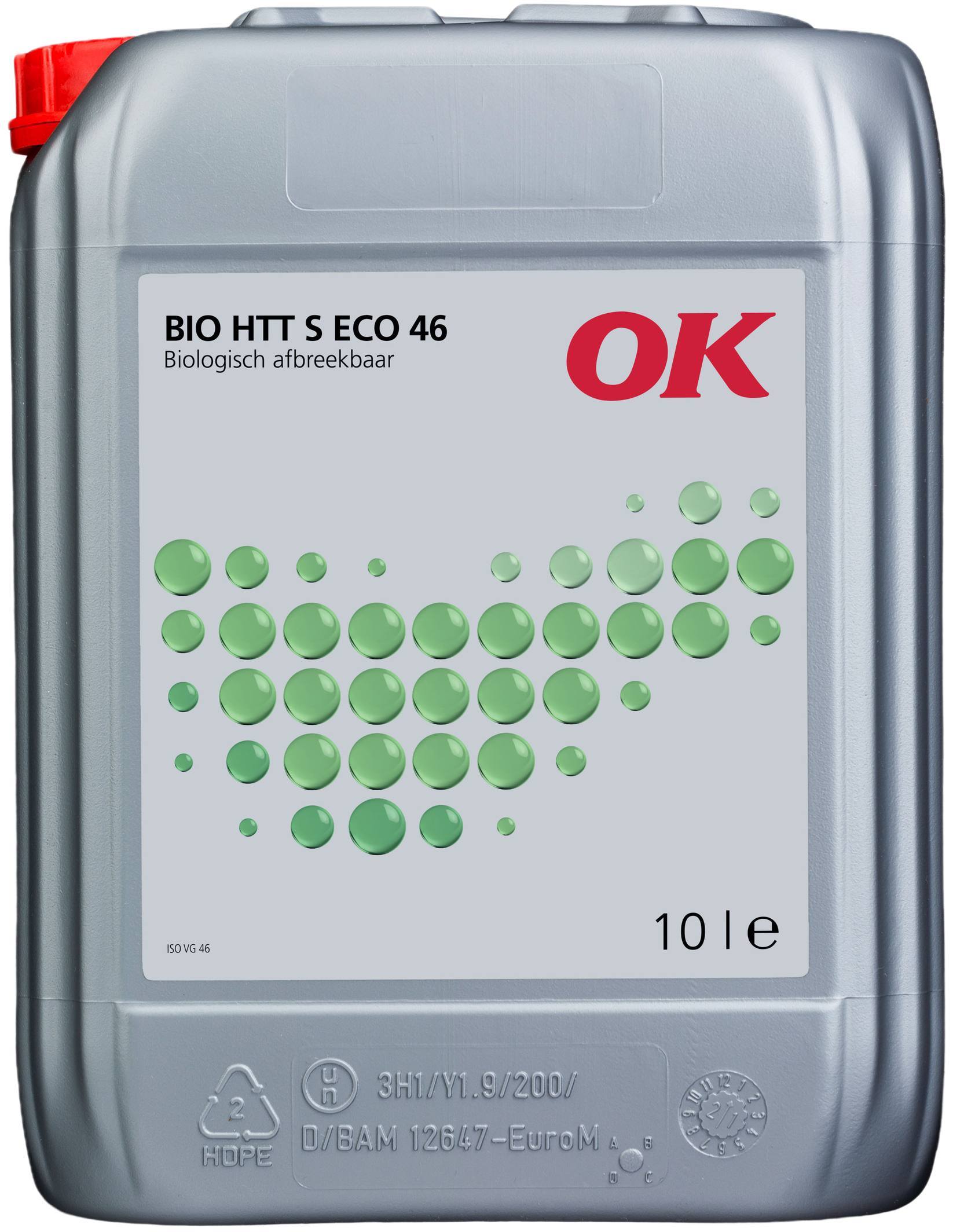 O3503-10 OK BIO HTT S ECO 46 is een hoogwaardige biologisch afbreekbare hydrauliekolie, gebaseerd op synthetische esters.