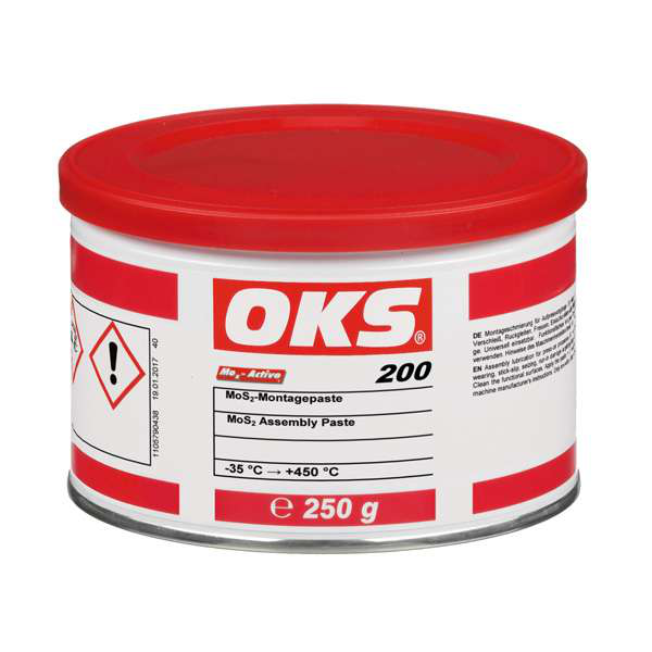 OKS0200-250GR OKS 200 is een pasta met MoS₂ voor montagesmering bij perspassingen.