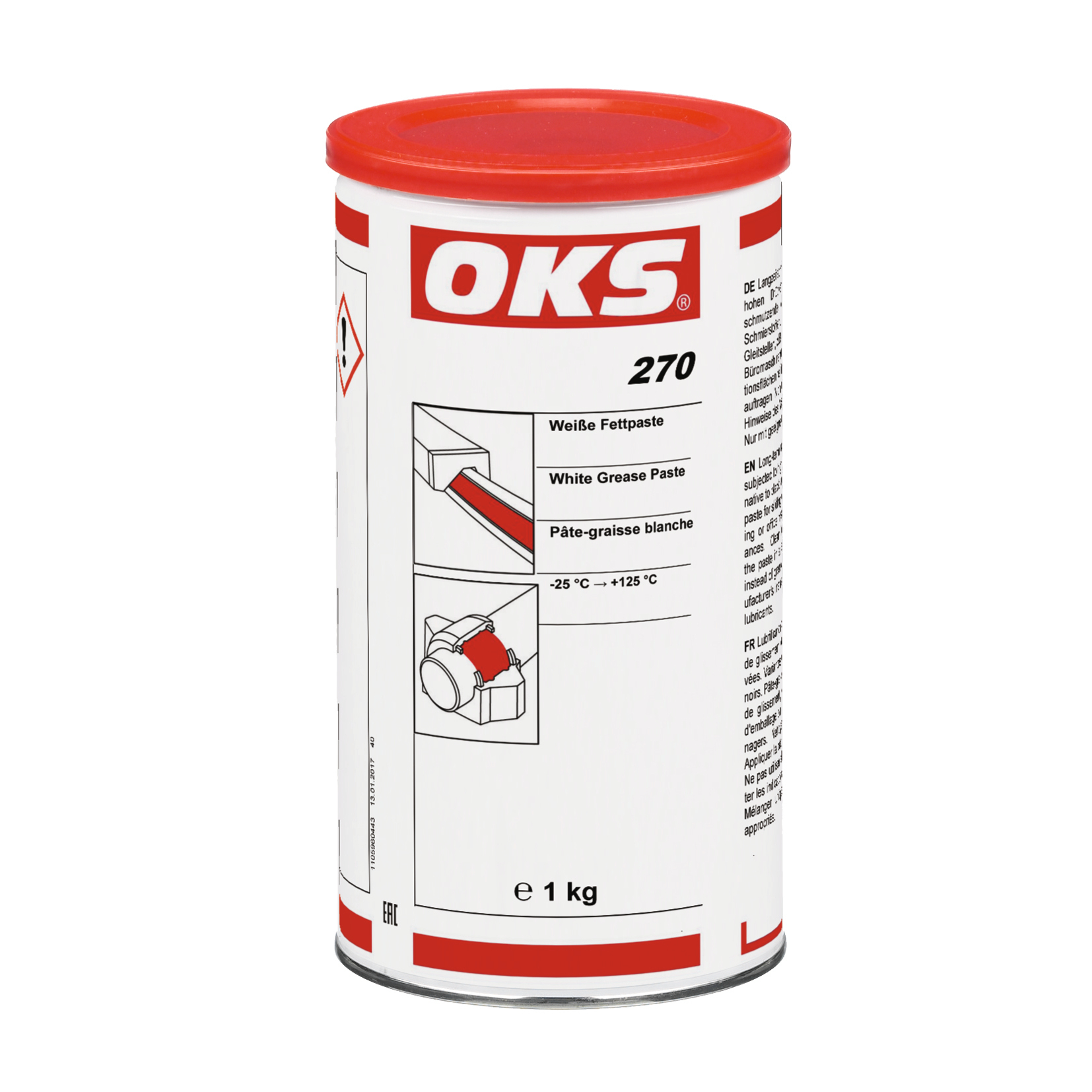 OKS0270-1 OKS 270 is een vetpasta voor smering van voor vuil gevoelige glijvlakken in mechanieken.