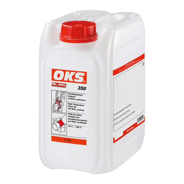 OKS0350-5 OKS 350 is een synthetisch, siliconenvrije hoge-temperatuurolie met MoS₂ voor machinedelen en lasten.