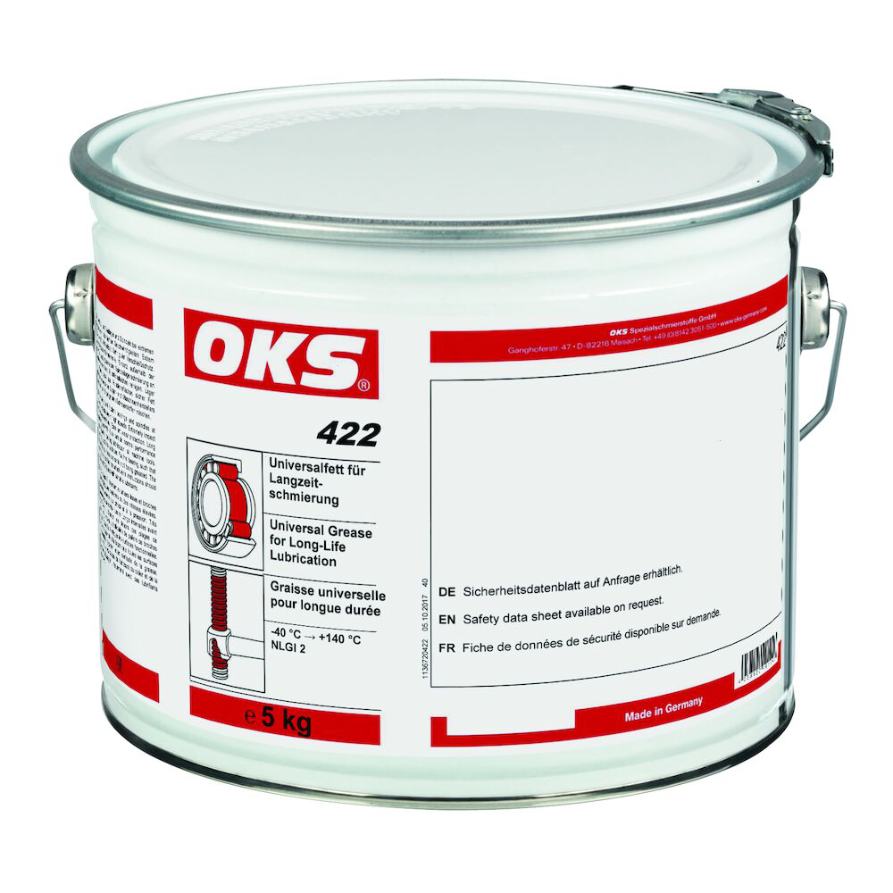 OKS0422-5 Volledig synthetisch high-performance vet voor permanente smering van machinedelen bij hoge temperaturen, toerentallen en belastingen.