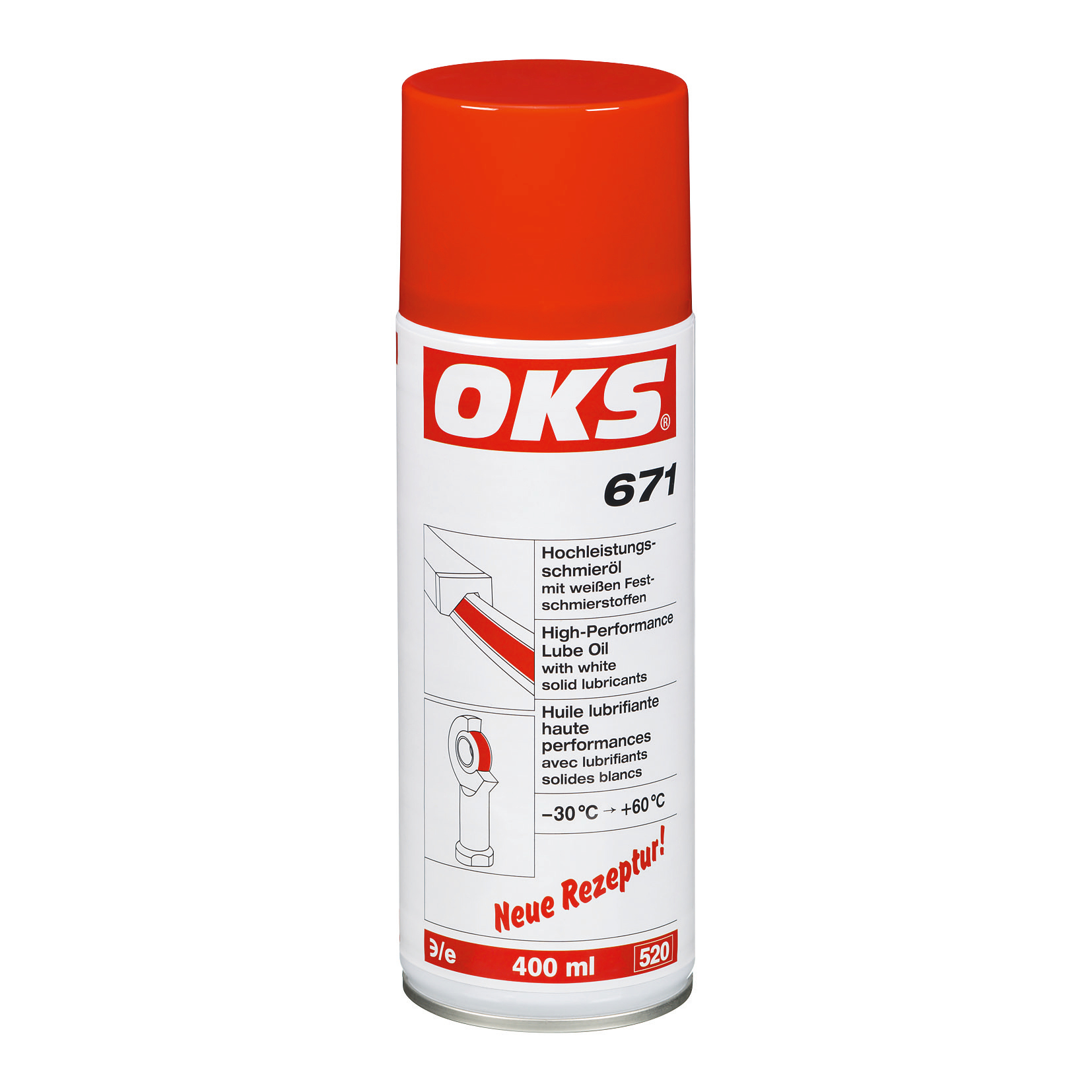 OKS0671-400ML High-performance smeerolie met goede kruipende werking voor permanente smering van machinedelen die aan hoge drukken, stof of vocht worden blootgesteld.