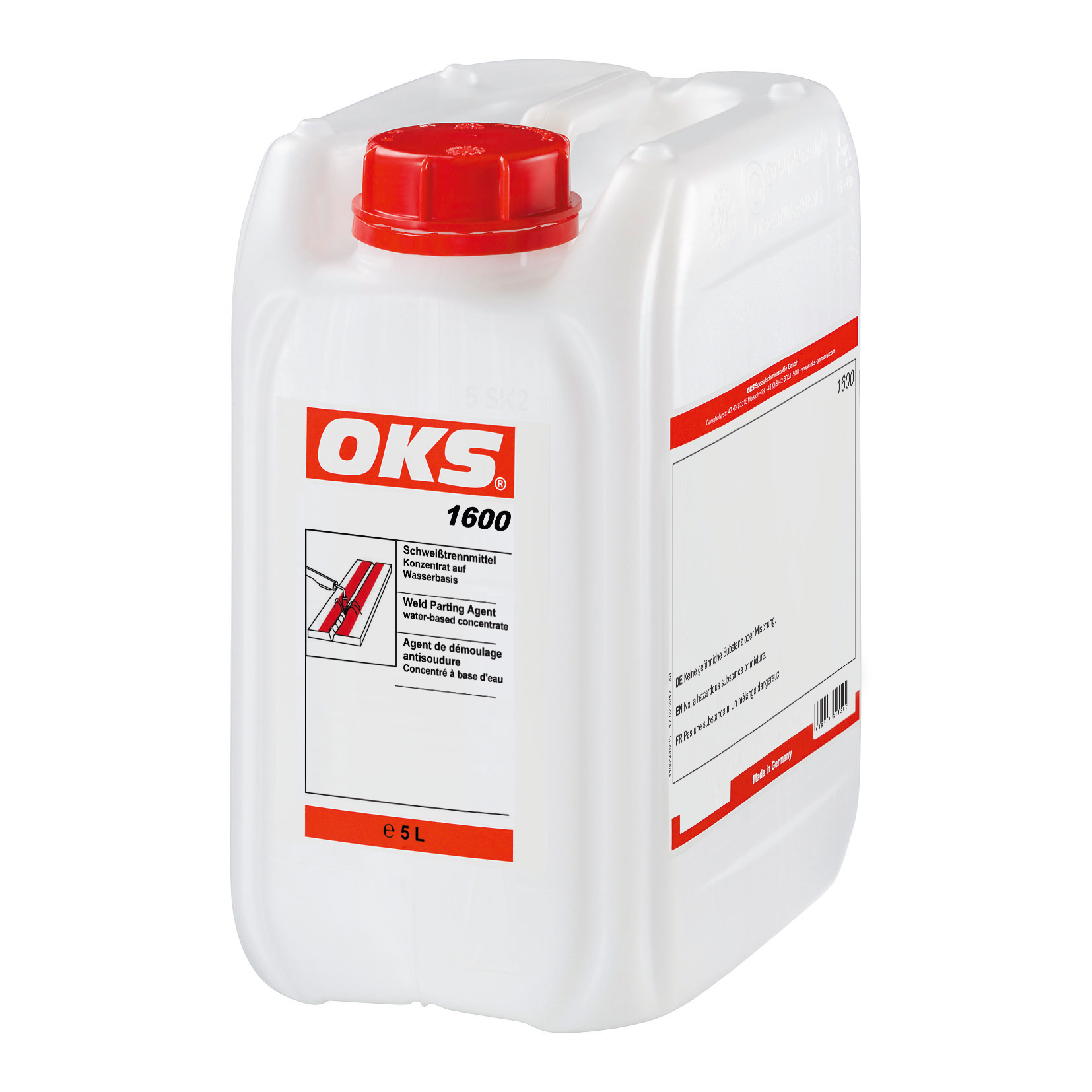 OKS1600-5 Milieuvriendelijk lossingsmiddel op waterbasis voor elektrisch lassen en lassen onder beschermingsgas.
