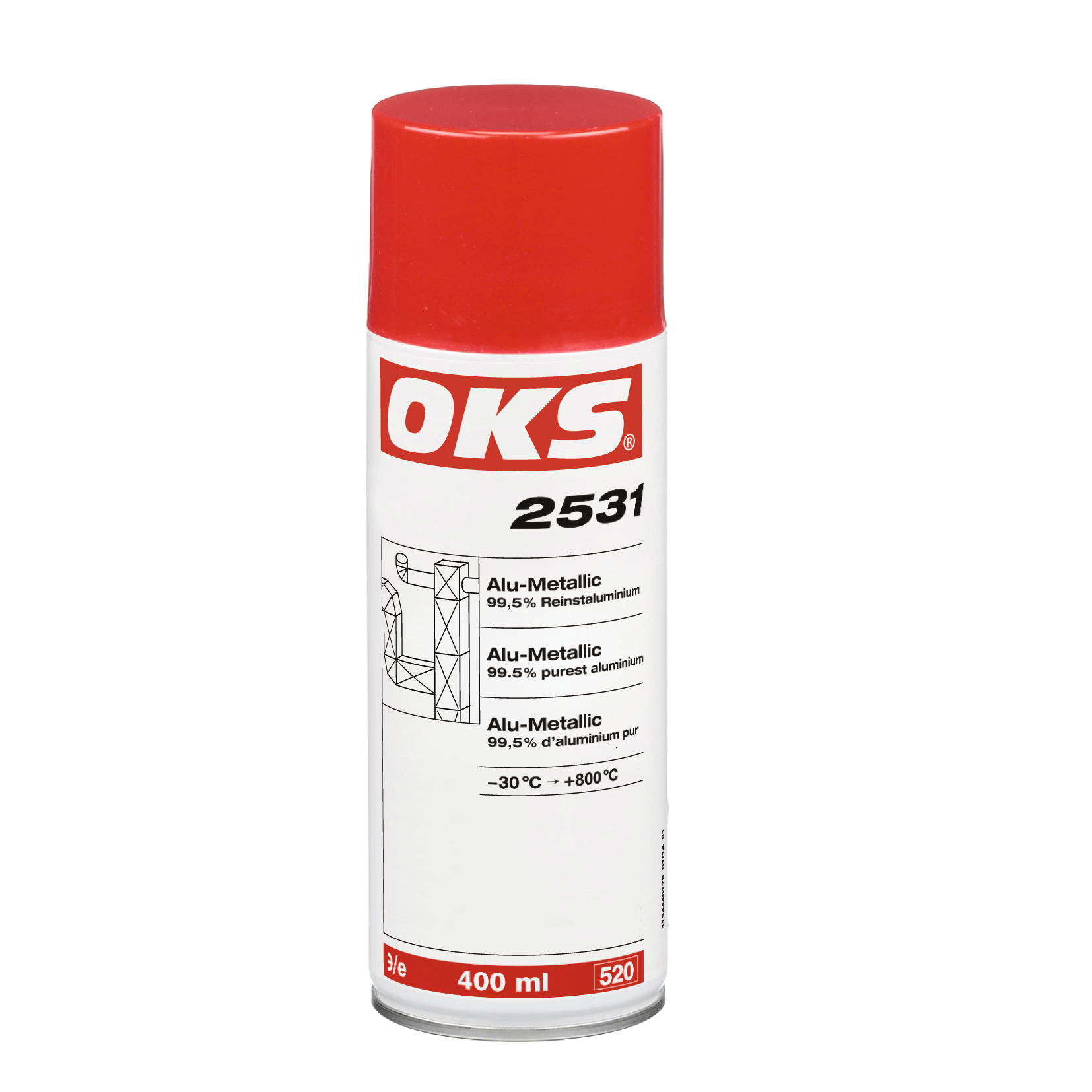 OKS 2531 Alu-Metallicspray, 12 x 400 ml detail 2