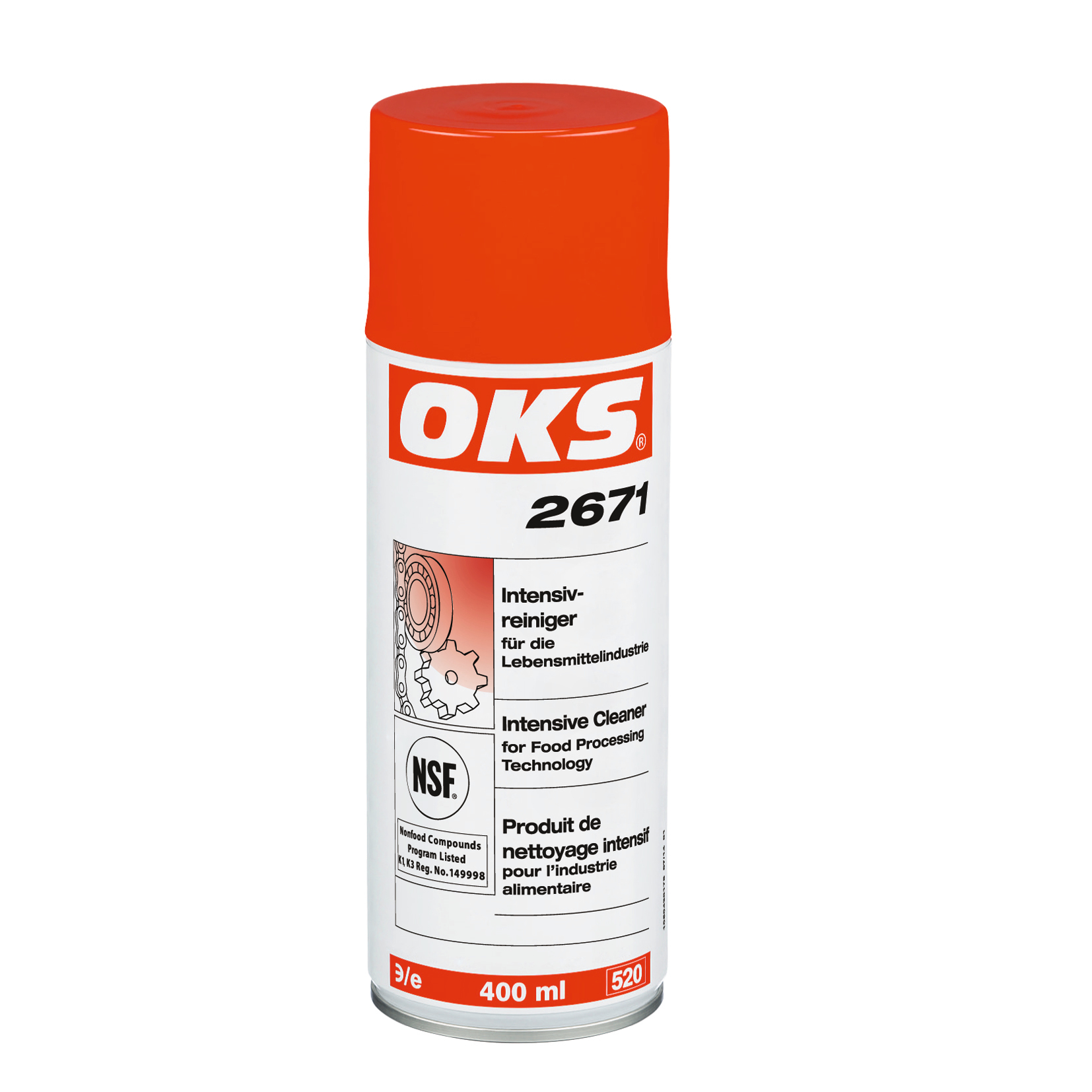 OKS2670-400ML OKS 2671 is een zeer effectieve reiniger op oplosmiddelbasis voor toepassing in de levensmiddelenindustrie.