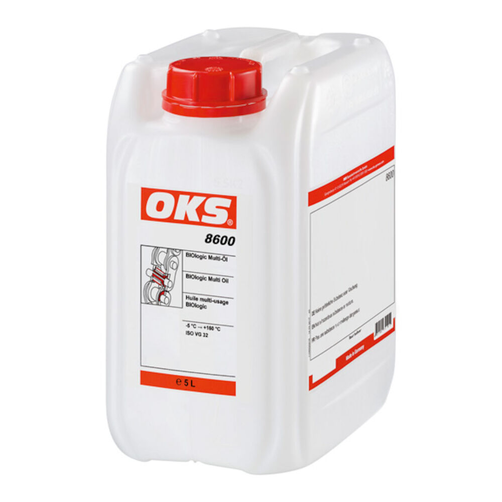 OKS8600-5 OKS 8600 is een biologisch afbreekbare multi-olie met bijzonder milieuvriendelijke ingrediënten.