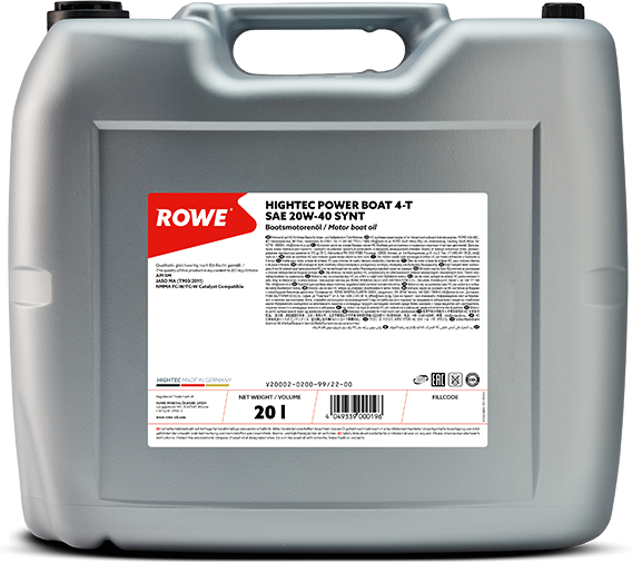 Rowe Hightec Power Boat 4-T SAE 20W-40 Synt, 20 lt