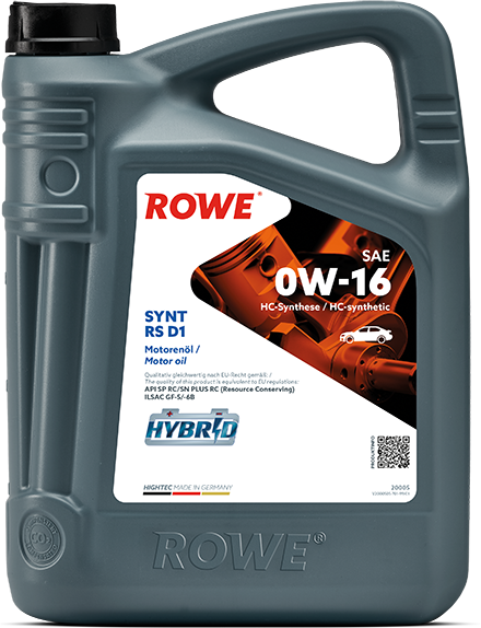 Rowe Hightec Synt RS D1 SAE 0W-16, 5 lt