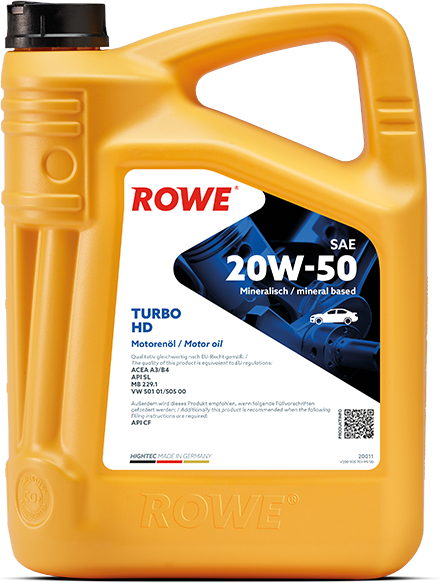 Rowe Hightec Turbo HD SAE 20W-50, 5 lt