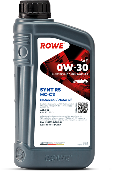 Rowe Hightec Synt RS SAE 0W-30 HC-C2, 1 lt