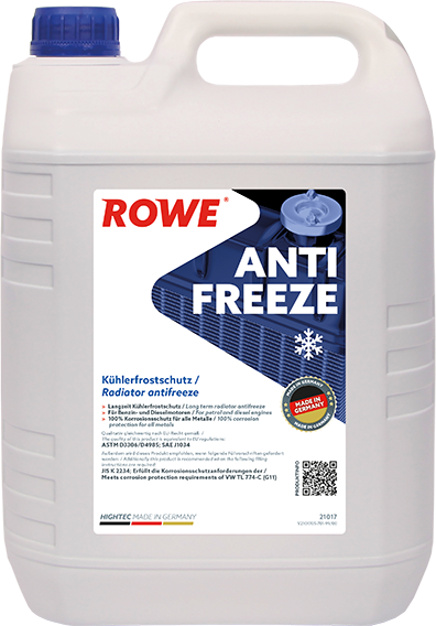 R21017-5 Hoogwaardig antivriesconcentraat voor radiatoren, op basis van mono-ethyleenglycol met hoge corrosiebescherming. Nitriet-, amine-, fosfaatvrij.