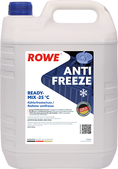 R21041-5 Hoogwaardig antivriesmiddel voor radiatoren, op basis van mono-ethyleenglycol met hoge corrosiebescherming. Nitriet-, amine-, fosfaatvrij. Te gebruiken zonder verdunning.