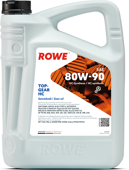 Rowe Hightec Topgear SAE 80W-90, 5 lt