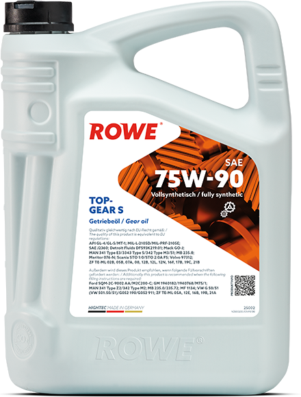 Rowe Hightec Topgear SAE 75W-90 S, 5 lt