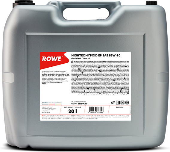 R25005-20 Multigrade transmissieolie met hoge prestaties op basis van minerale olie voor asaandrijvingen volgens de specificaties van de fabrikant.