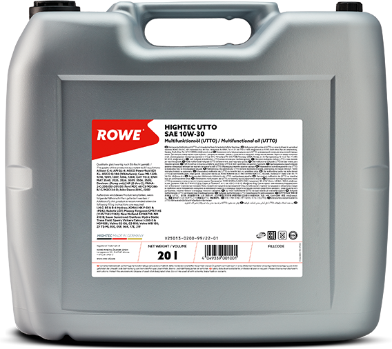 Rowe Hightec UTTO SAE 10W-30, 20 lt