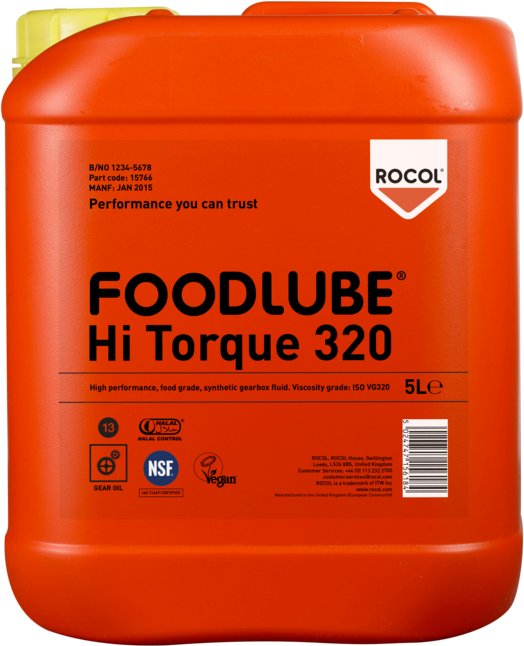 RC15766-5 Hoogwaardige, voedselveilige, synthetische versnellingsbakvloeistoffen.