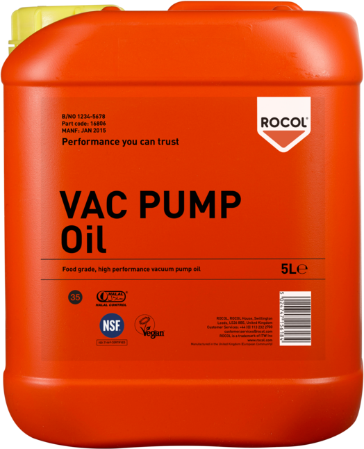 Rocol VAC PUMP Oil (NSF Registered), 5 lt