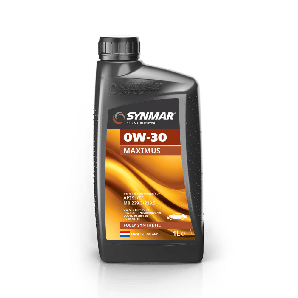 S100021-1 Synmar Maximus 0W-30 is een volsynthetische olie voor gebruik in moderne benzine-, LPG- en dieselmotoren in personenauto's en lichte bedrijfswagens.