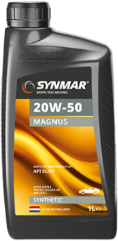 S100102-1 De Synmar Magnus 20W-50 is een universele motorolie gebaseerd op speciale basisoliën.