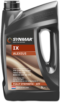 S300008-5 De Synmar Alexius IX is een hoogwaardige volsynthetische olie, speciaal ontworpen voor de nieuwste generatie automatische transmissies met 9 versnellingen.