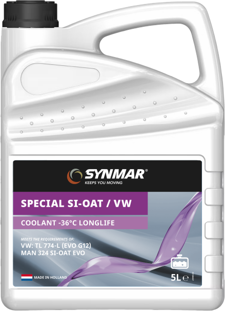 S500008-5 De Synmar Coolant Special SI-OAT VW -36 LL is exclusief geformuleerd en geproduceerd voor moderne VAG-motoren.